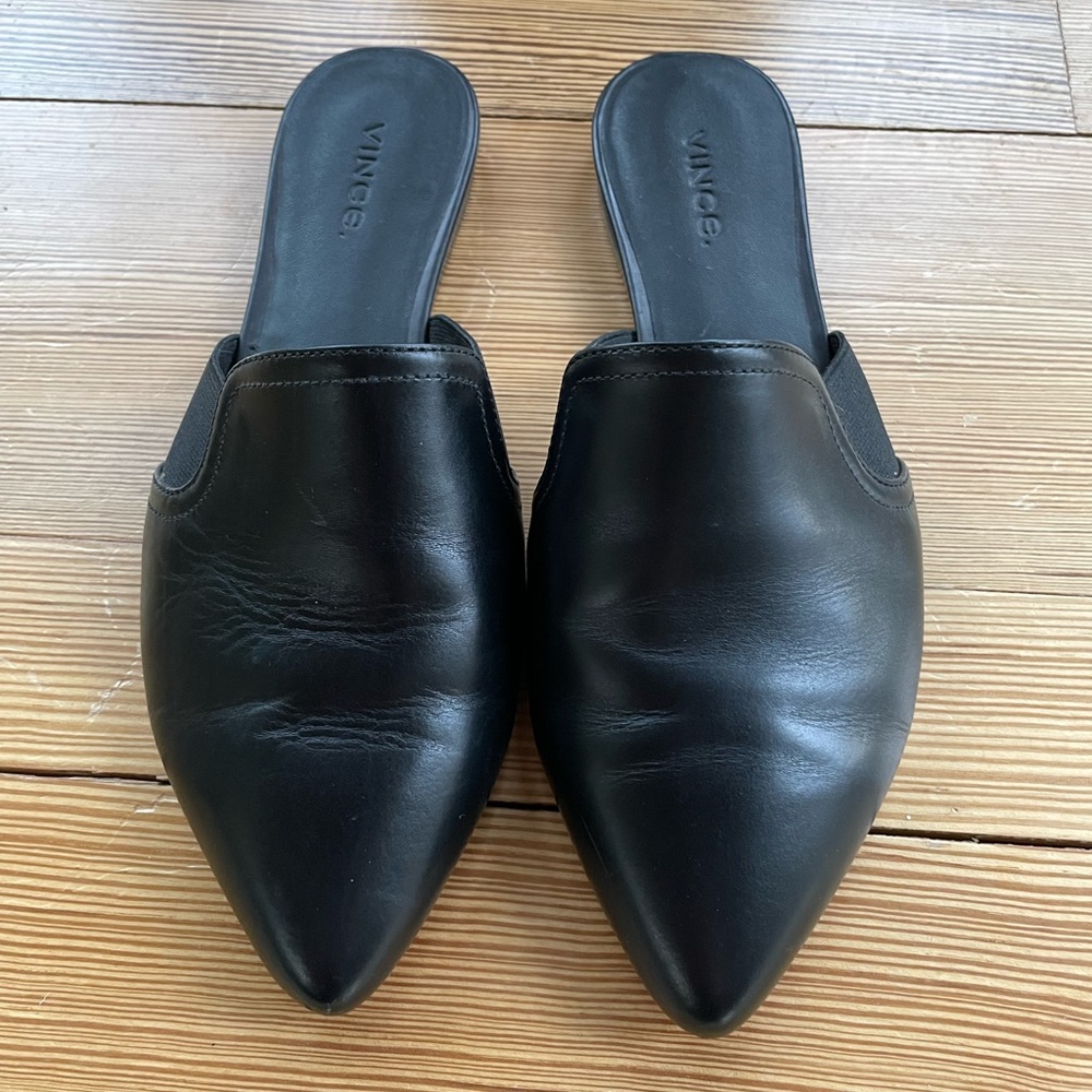 Vince Nadette Slide Mules black Womens 6.5